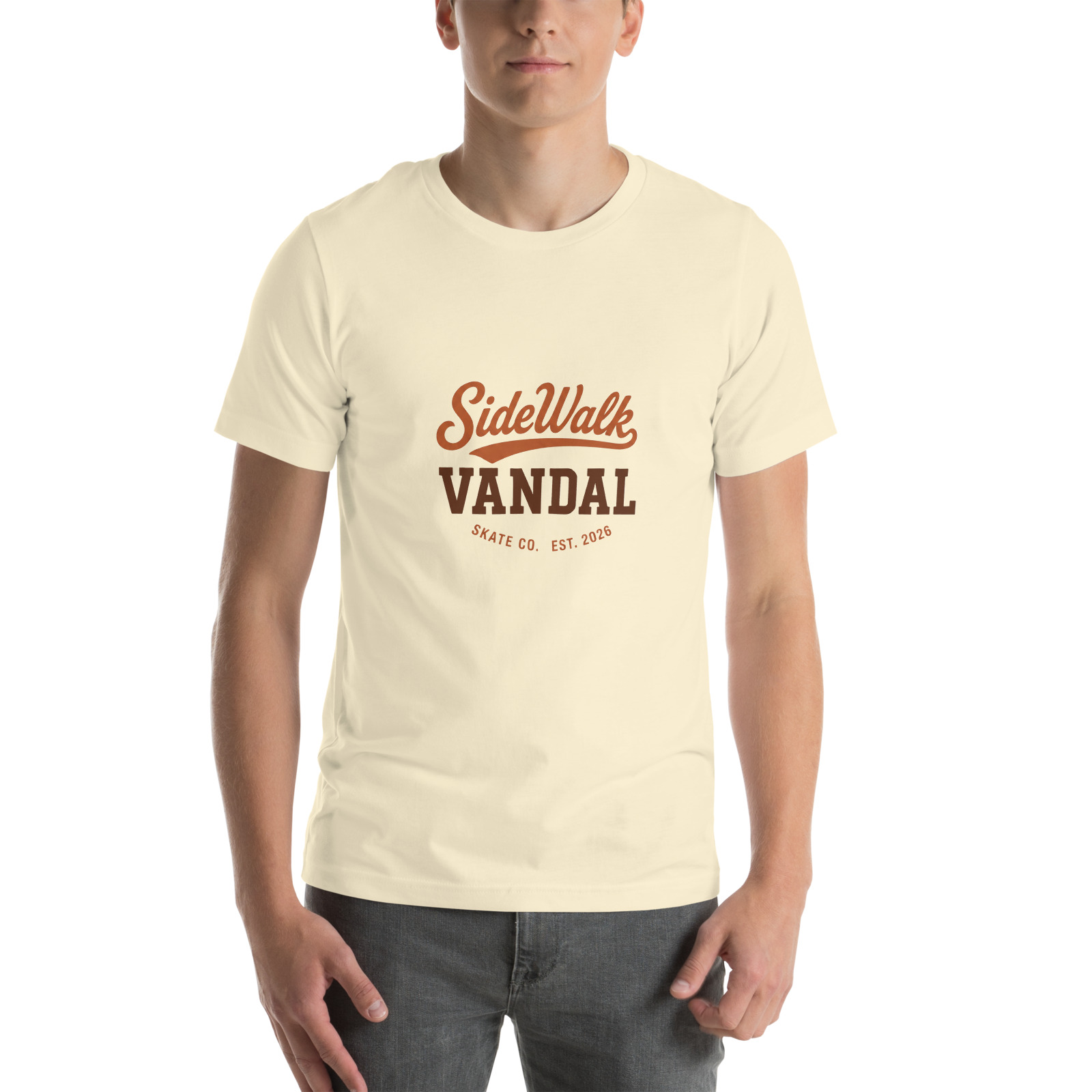 Script Wordmark Tee — Natural