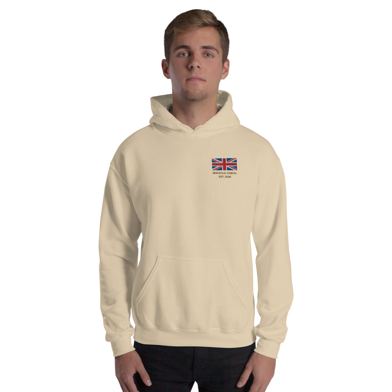 Union Jack Hoodie — Sand
