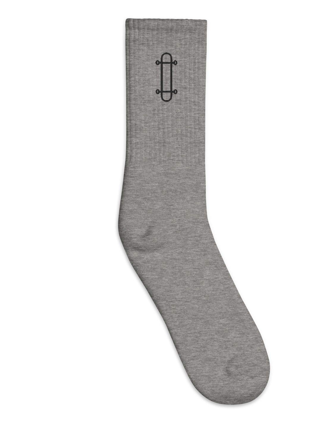 Simple Skateboard Crew Socks — Heather Grey