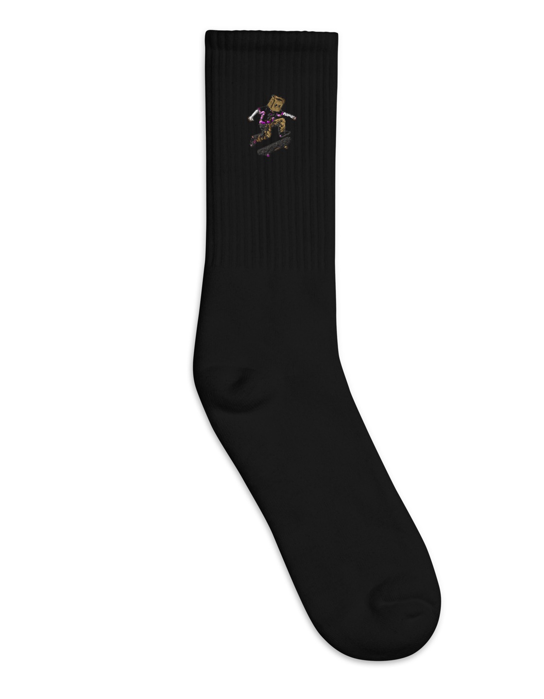 Box Head Kickflip Crew Socks — Black
