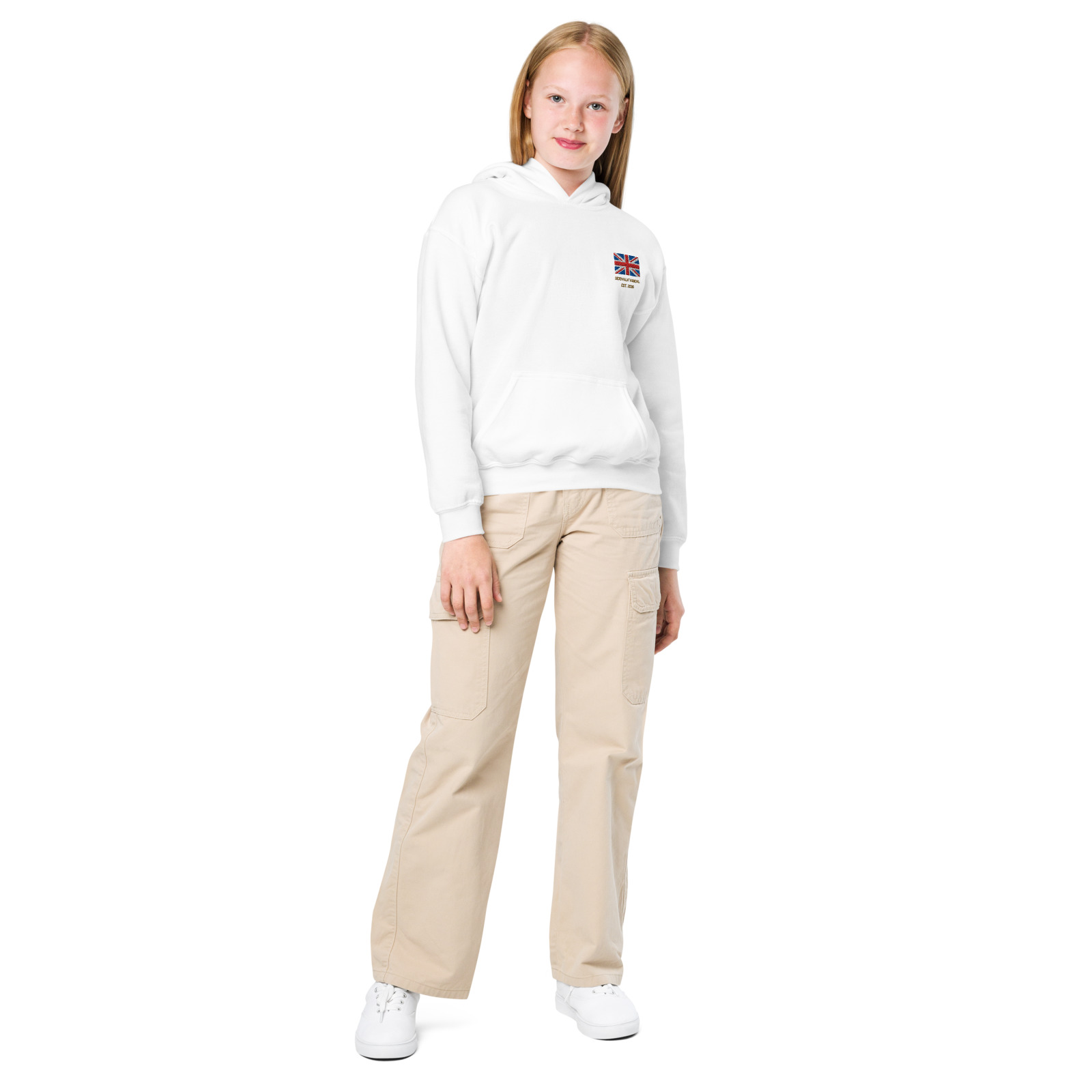 Union Jack Hoodie — White