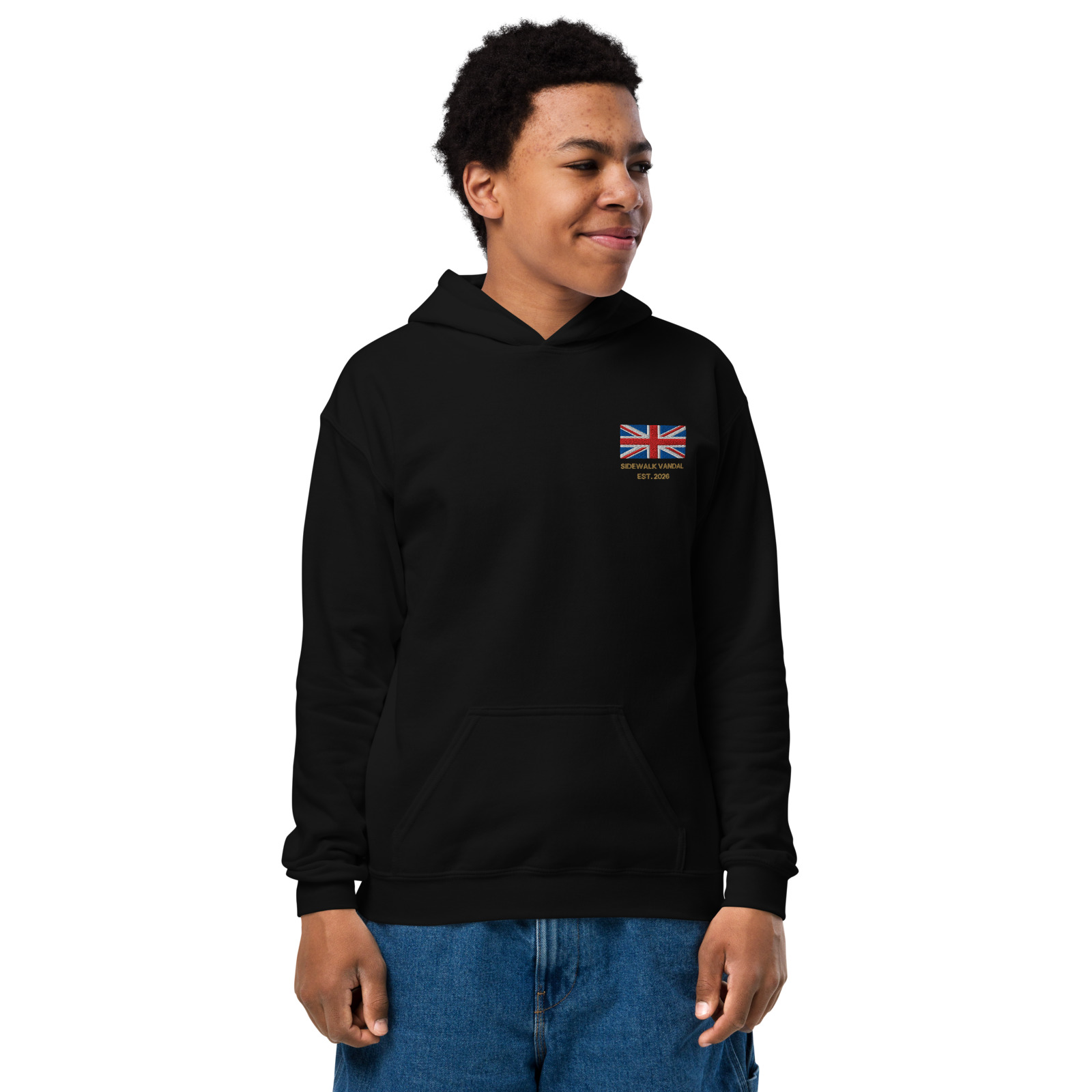 Union Jack Hoodie — Black