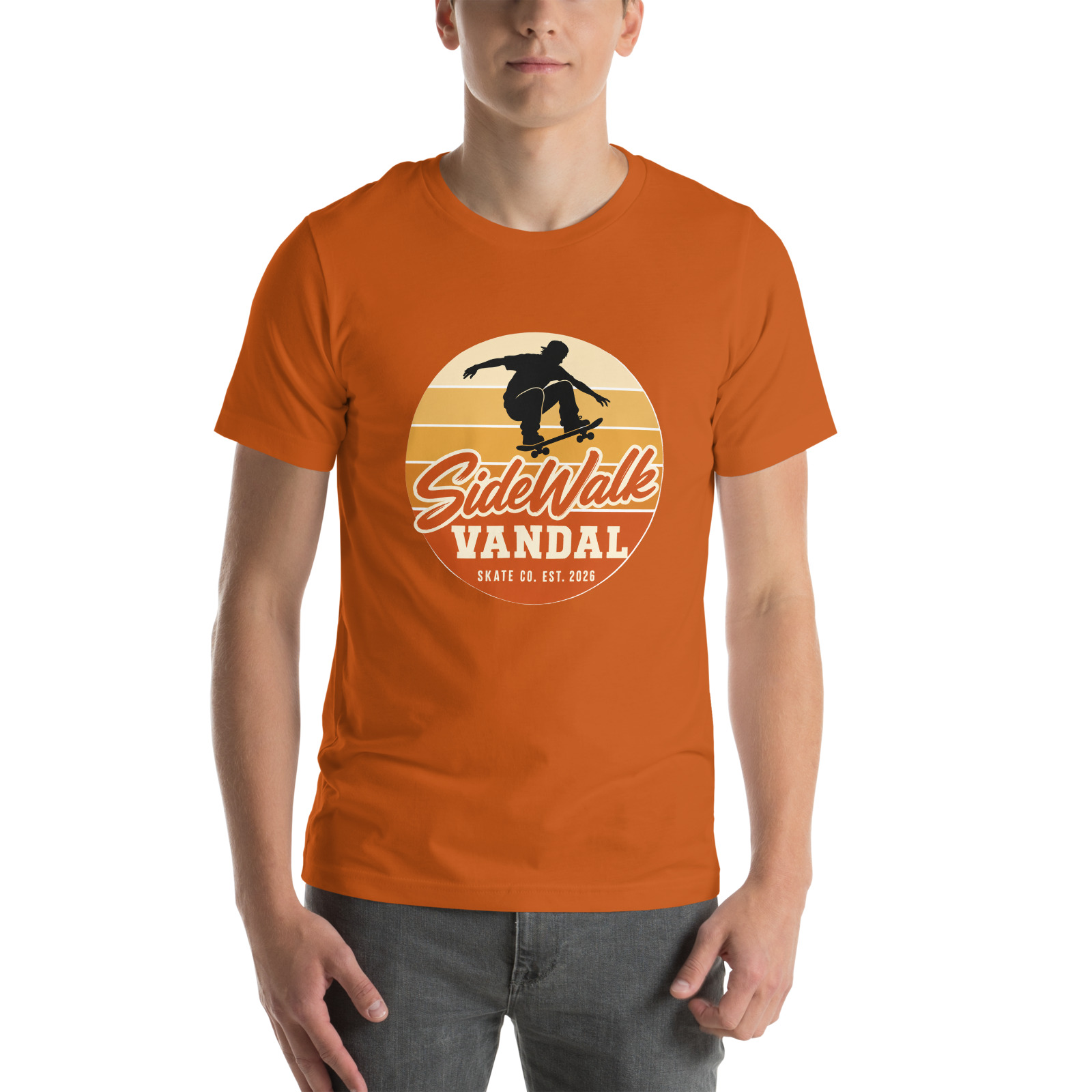 SideWalk Vandal Sunset Skater Tee — Autumn