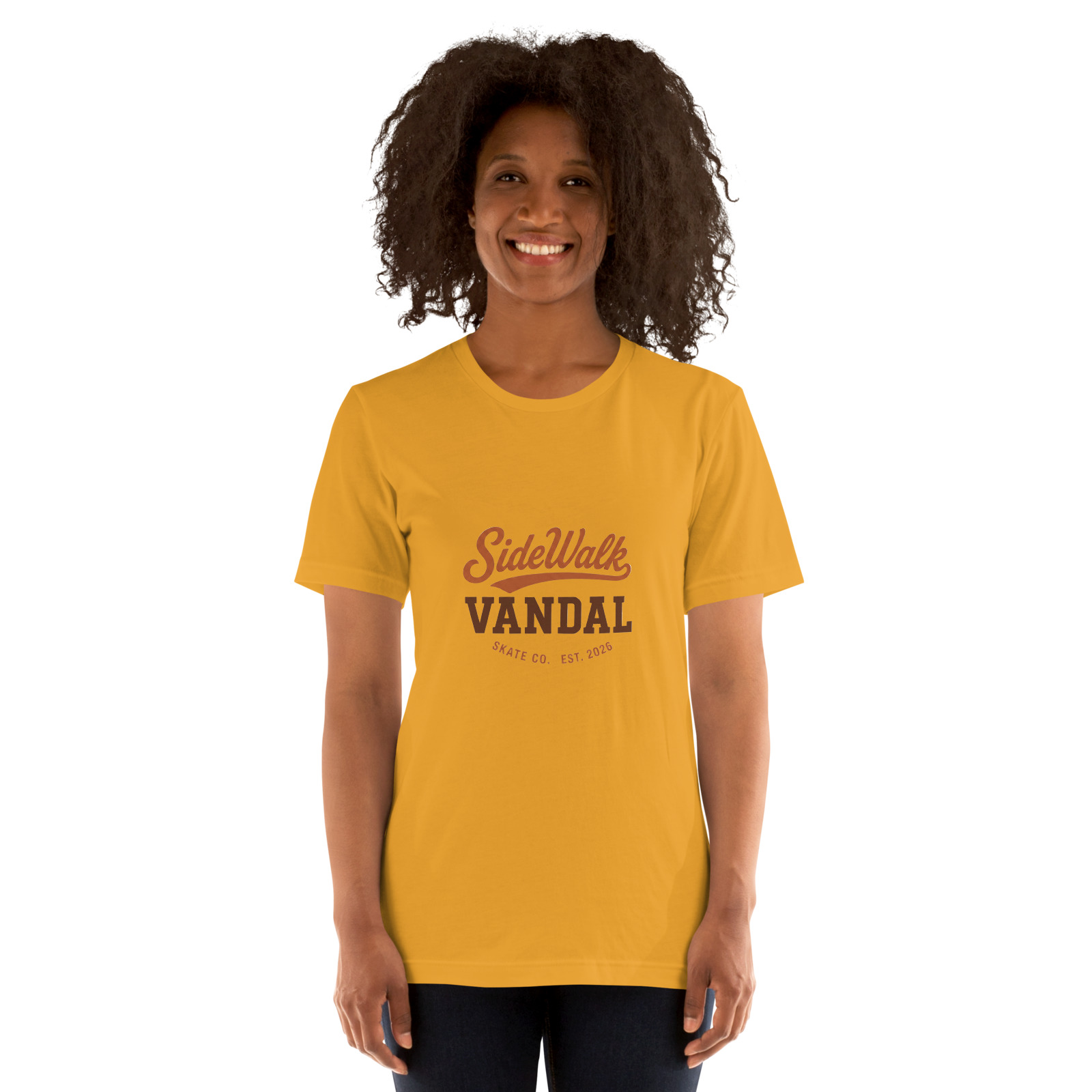 Script Wordmark Tee — Mustard