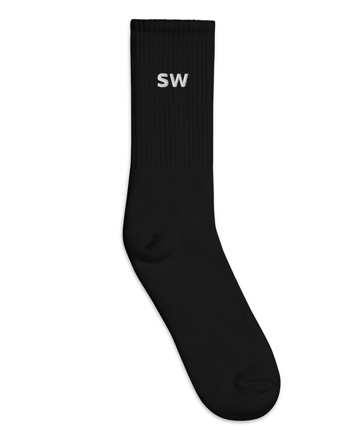 Simple SW Crew Socks — Black