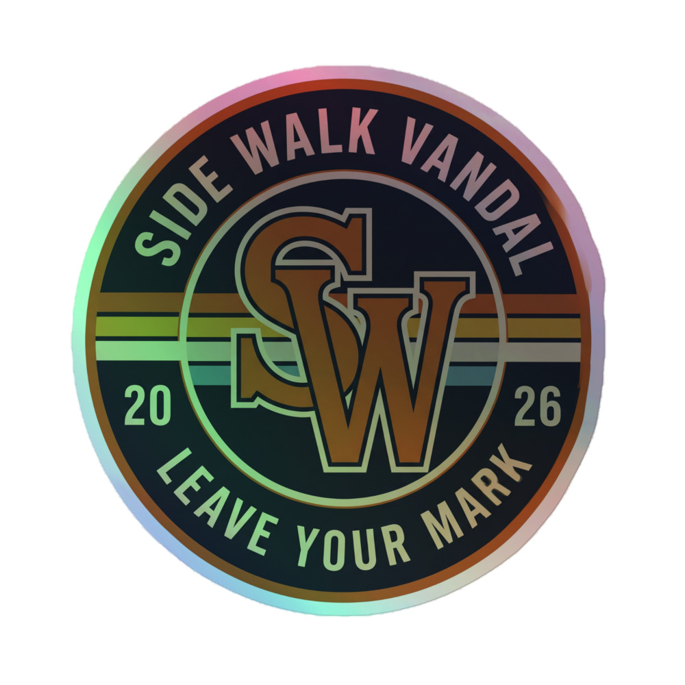 SW Monogram Holo Sticker — Rainbow Foil
