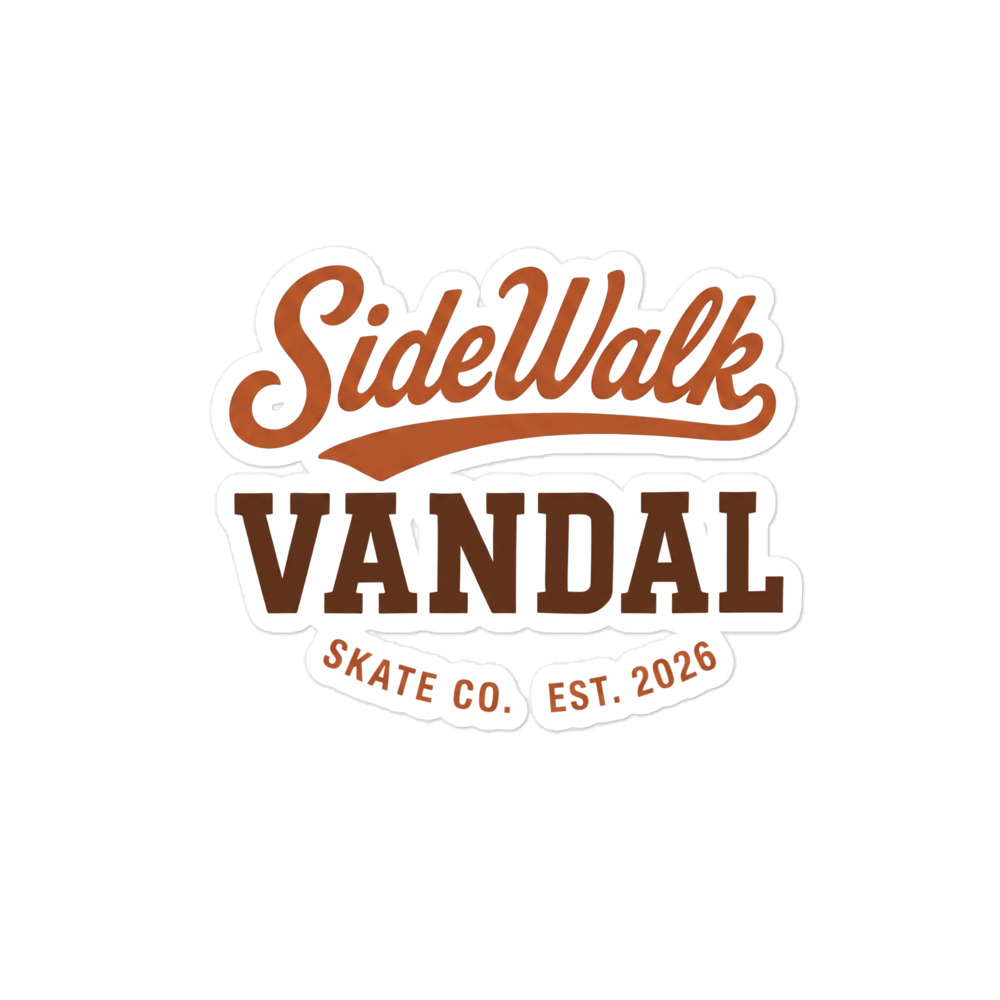 Script Wordmark Sticker — Orange / Cocoa