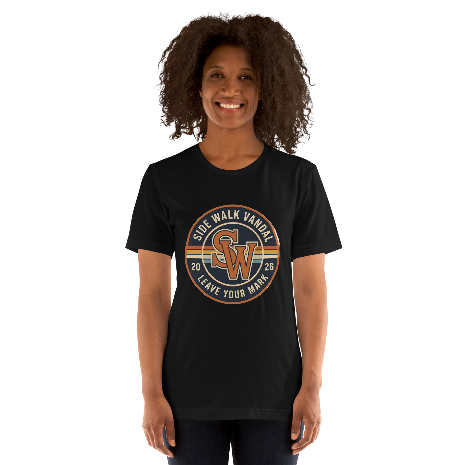 SW Monogram Badge Tee — Black