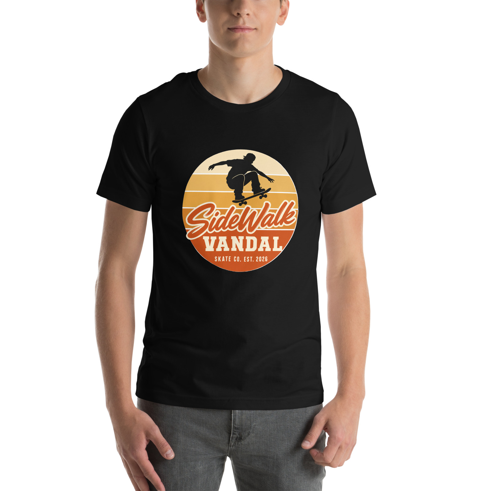 Sunset Skater Tee — Black