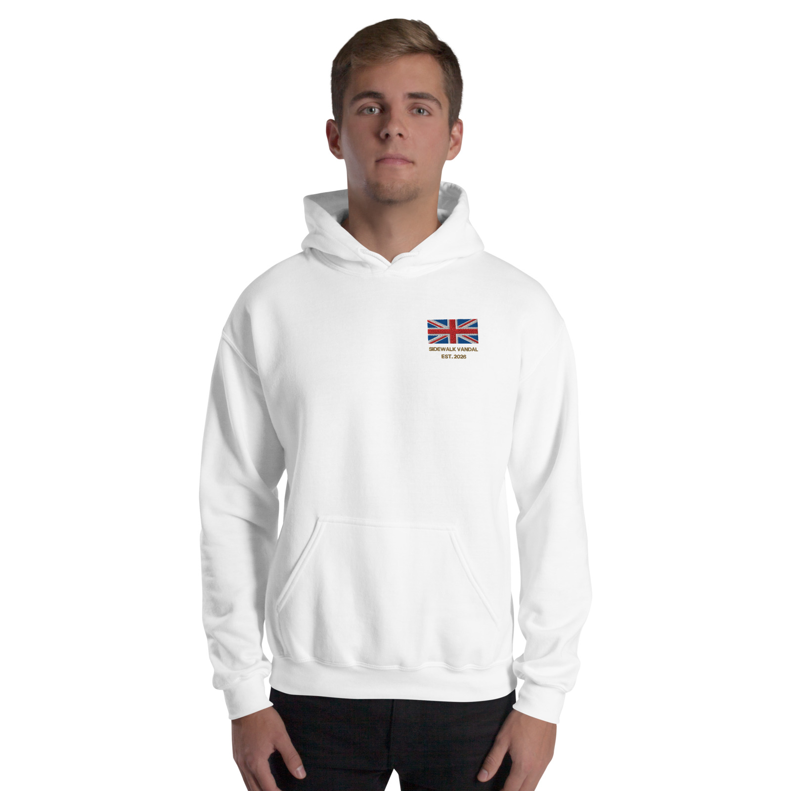 Union Jack Hoodie — White