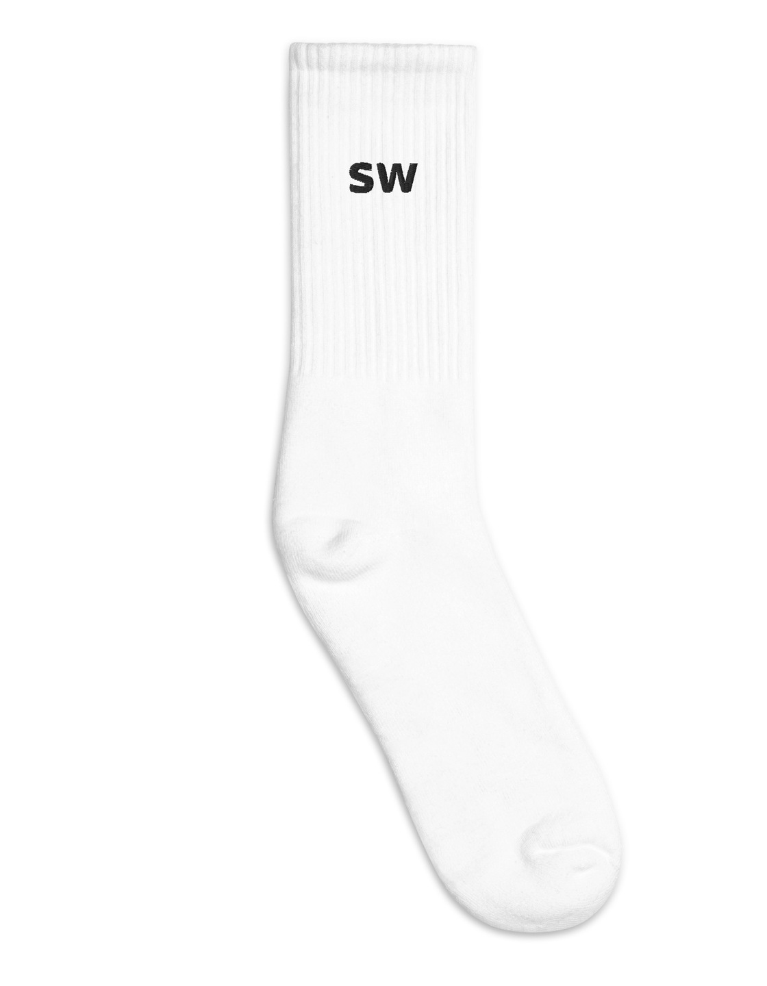 Simple SW Crew Socks — White