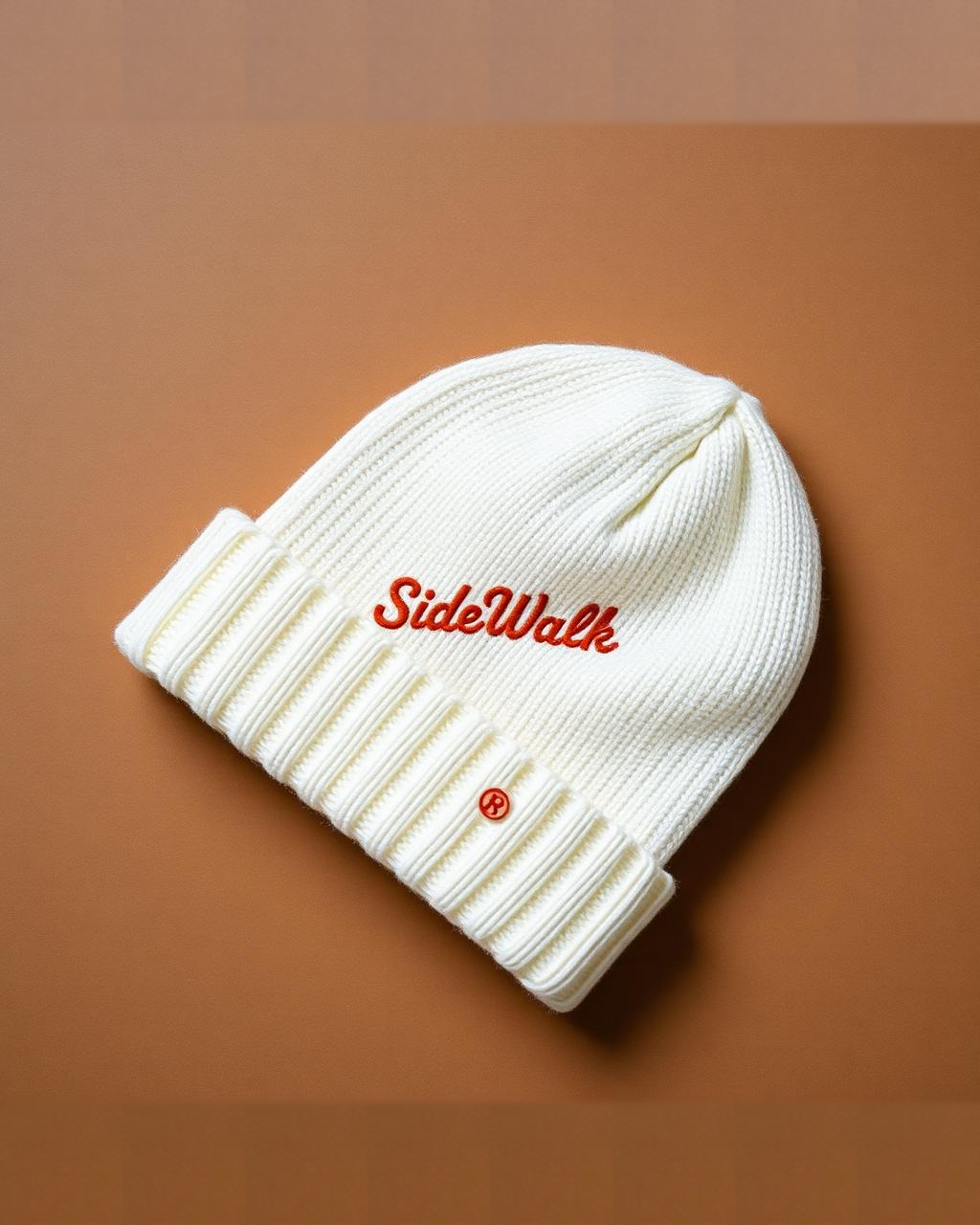 Script Wordmark Beanie — White