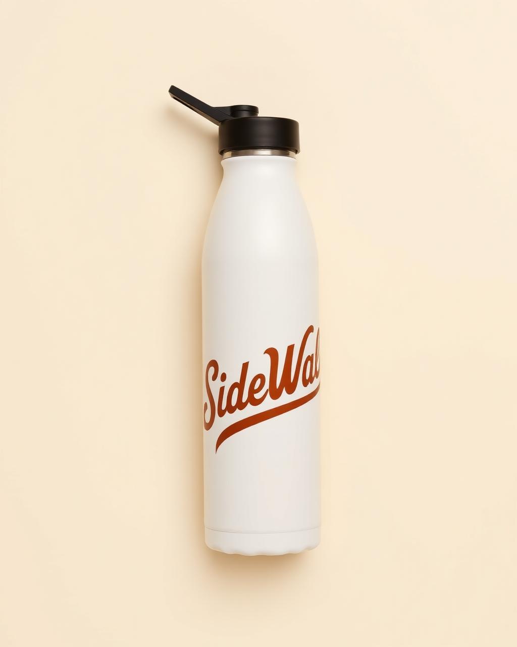Script Wordmark Water Bottle — Clear