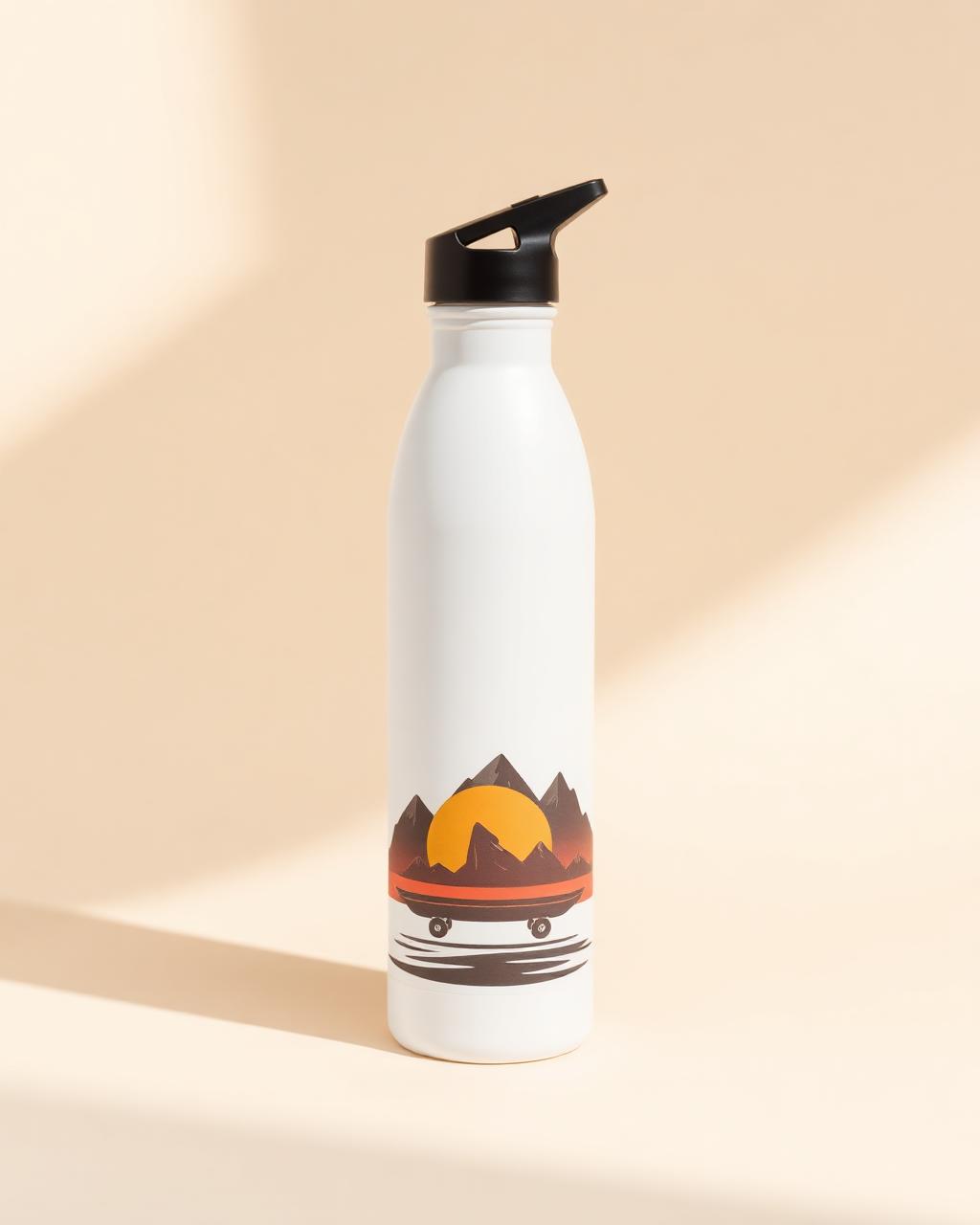 SideWalk Vandal Sunset Skater Water Bottle — Clear