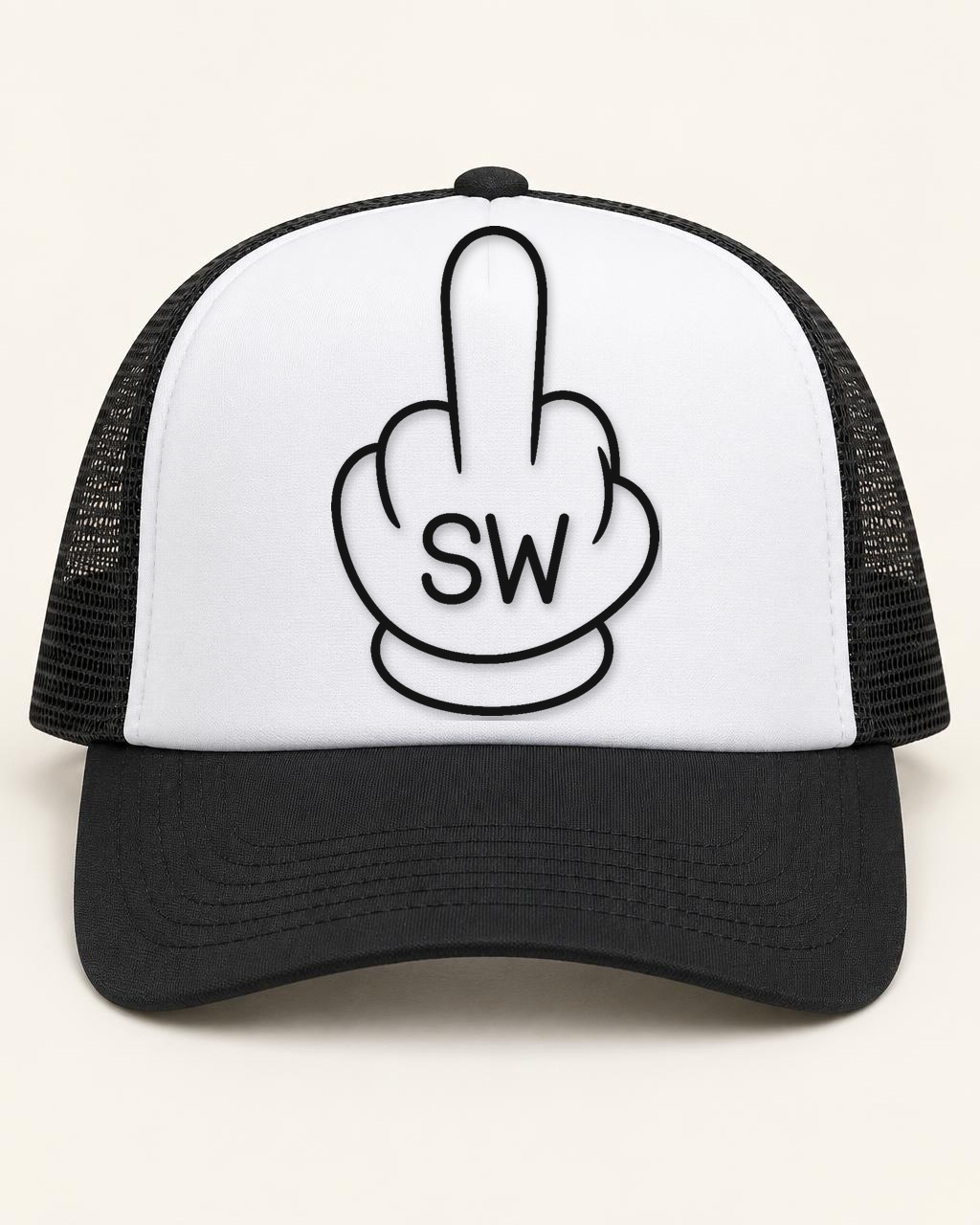 SW Hand Trucker Cap — Black / White