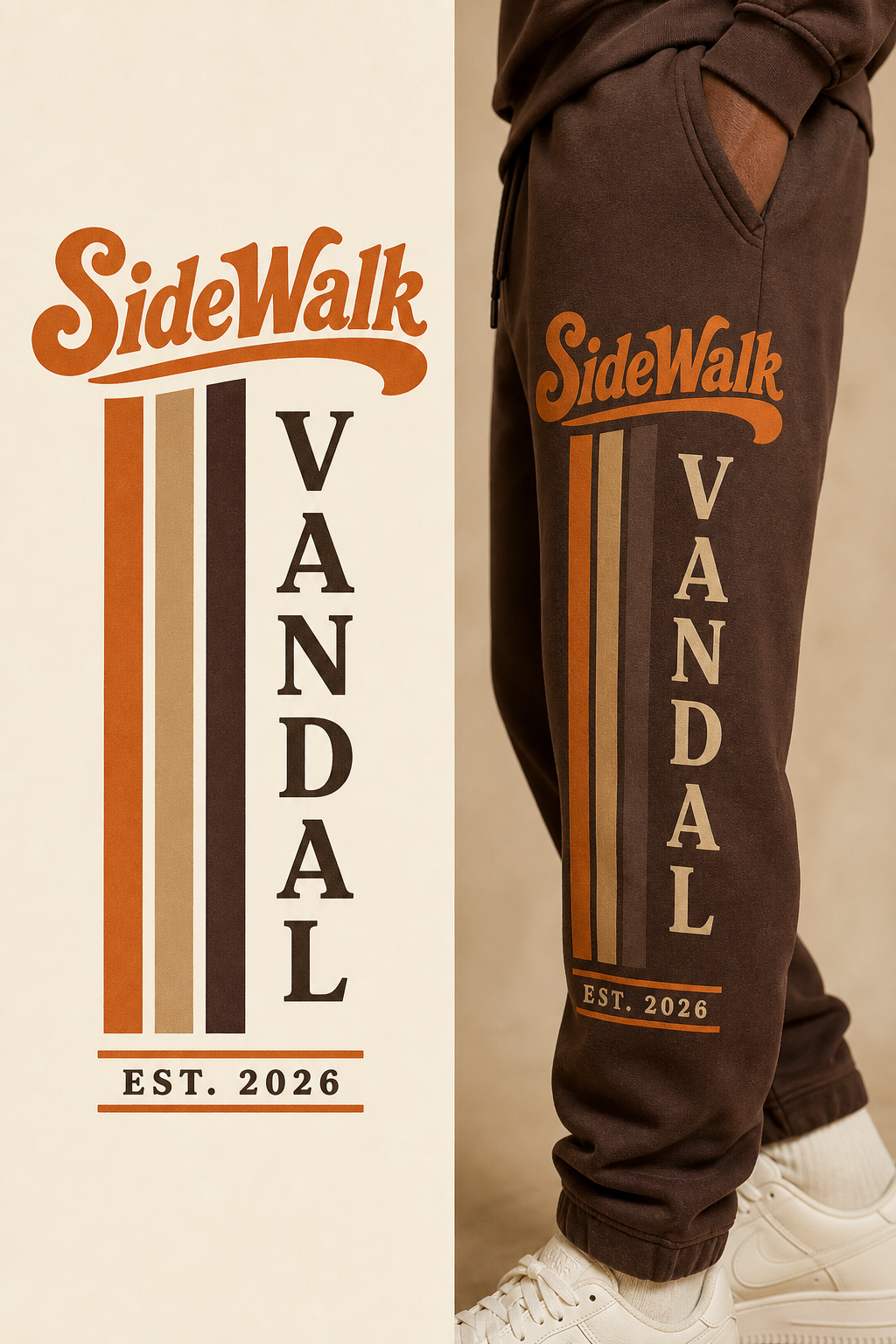 Logo print detail — cocoa colorway