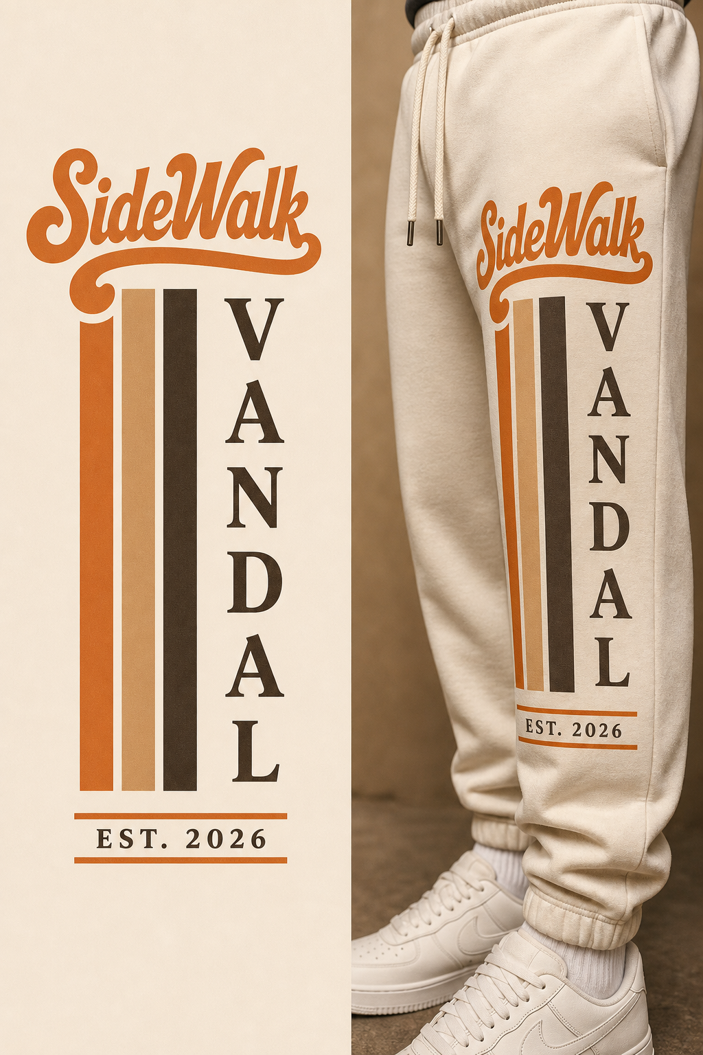 Logo print detail — bone colorway