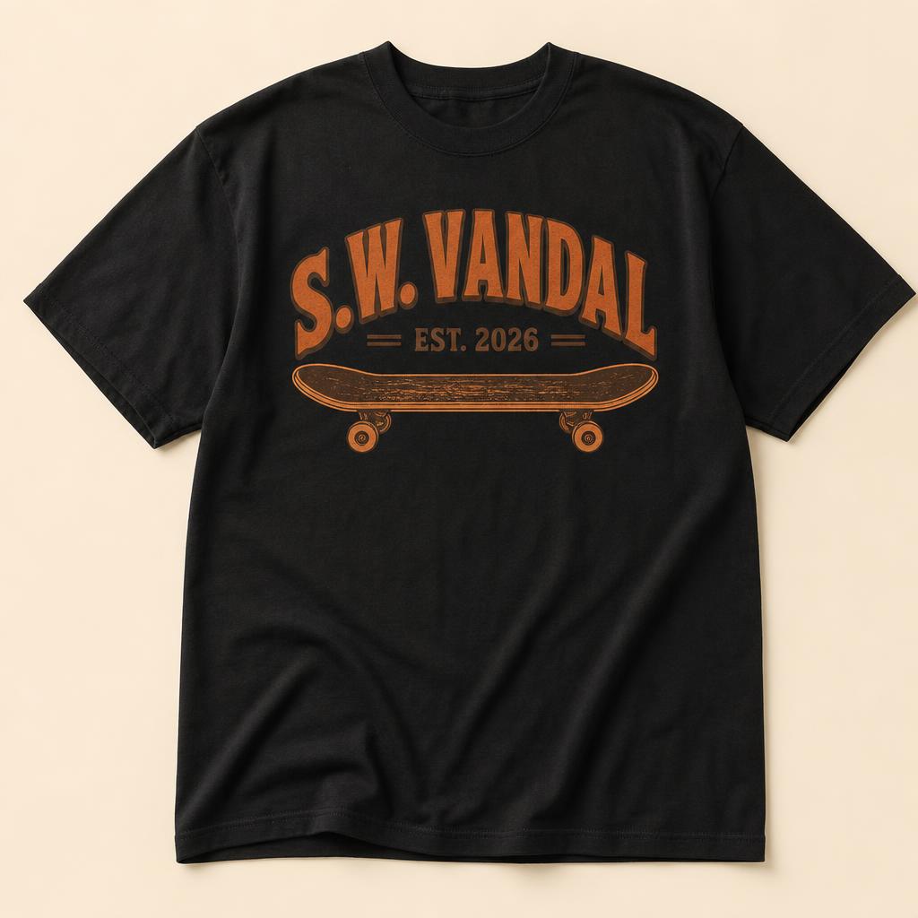 SideWalk Vandal S.W. Vandal Est. 2026 Tee — Black