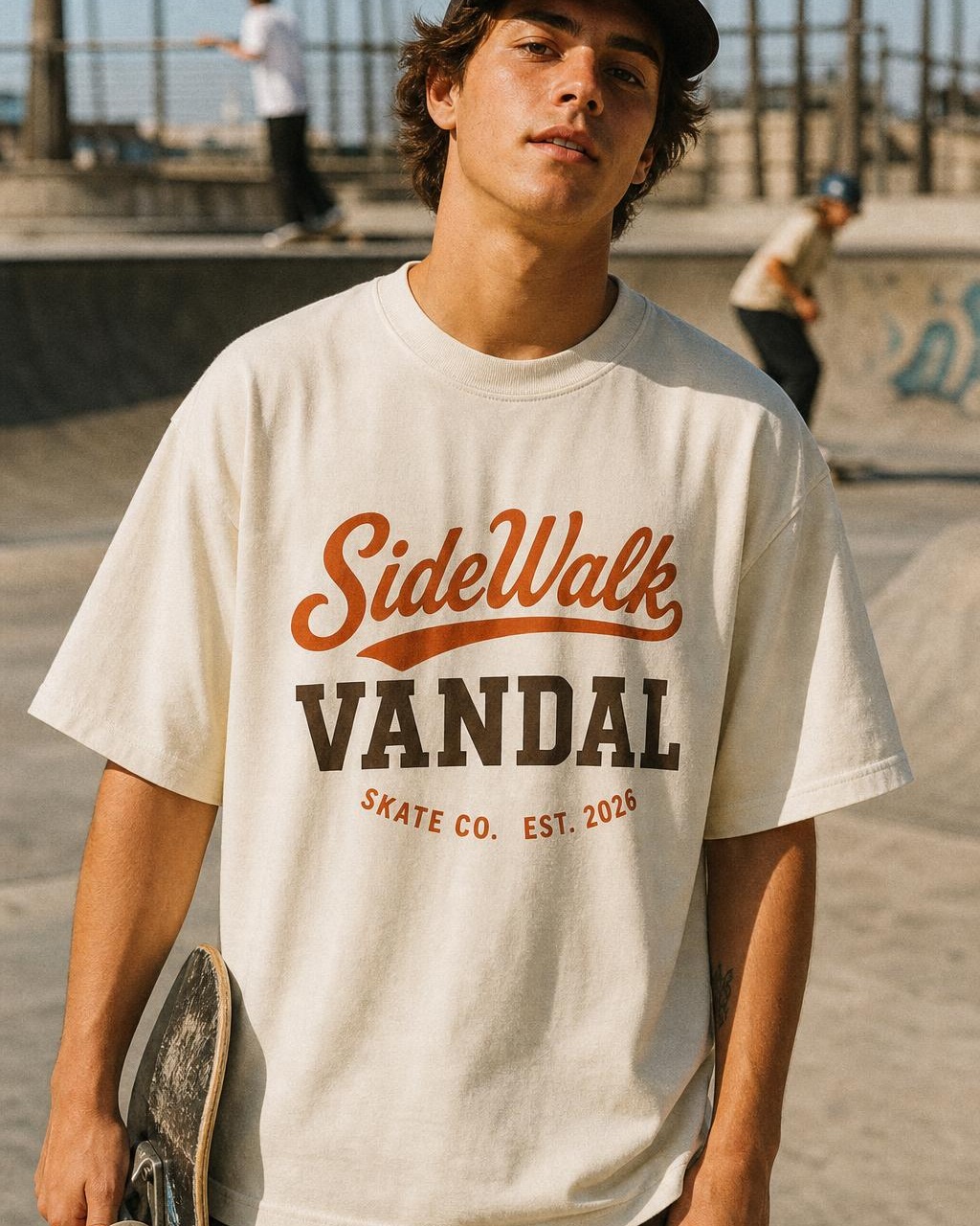 Script Wordmark Tee — Natural